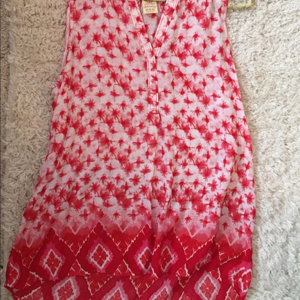 Tie dye style sleeveless blouse
